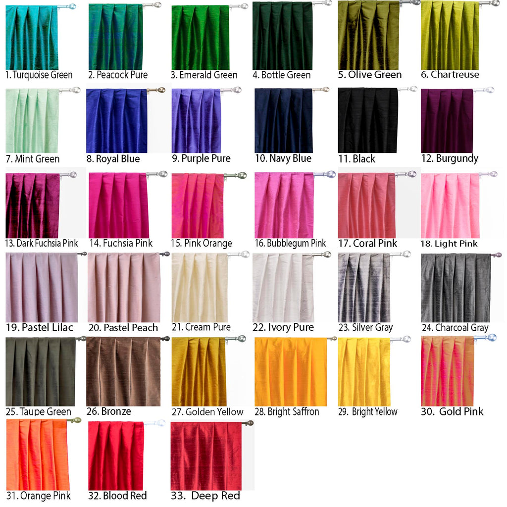 Bubblegum Pink Pure Silk Dupioni Curtain Panels