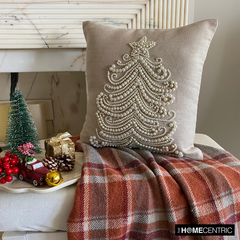 Dewdrop Flake - White Silk Decorative Throw Cushion Cover