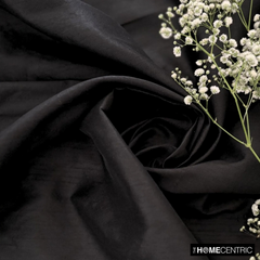 Black Art Silk / Faux Silk Fabric By The Metre