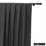 Charcoal Gray Art Silk / Faux Silk Fabric By The Metre