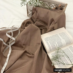 Copper Art Silk / Faux Silk Fabric By The Metre
