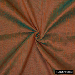 Rust And Green Faux Silk Fabric By The Metre, 42 inches Rust And Green Silk Fabric