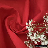 Blood Red Art Silk / Faux Silk Fabric By The Metre