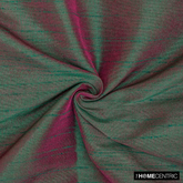 Green And Fuchsia Faux Silk Fabric By The Metre