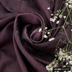 Dark Wine Silk Dupioni Fabric By The Metre