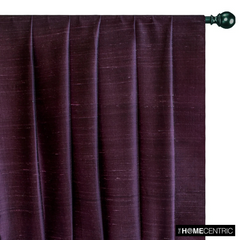 Dark Wine Silk Dupioni Fabric By The Metre