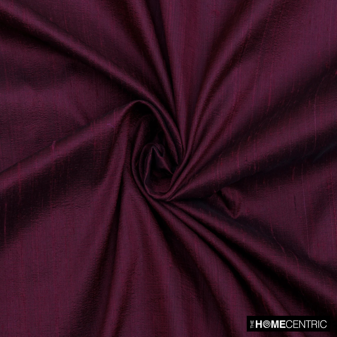 Wine Silk Dupioni Fabric By The Metre