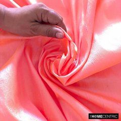 Pink, Gold Silk Dupioni Fabric By The Metre
