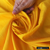 Bright Saffron Yellow Silk Dupioni Fabric By The Metre