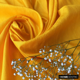 Bright Saffron Yellow Silk Dupioni Fabric By The Metre
