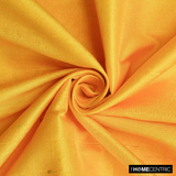 Bright Saffron Yellow Silk Dupioni Fabric By The Metre