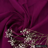 Burgundy 100% Pure Silk Dupioni Fabric By The Metre