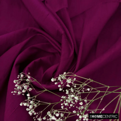 Burgundy 100% Pure Silk Dupioni Fabric By The Metre