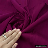 Burgundy 100% Pure Silk Dupioni Fabric By The Metre