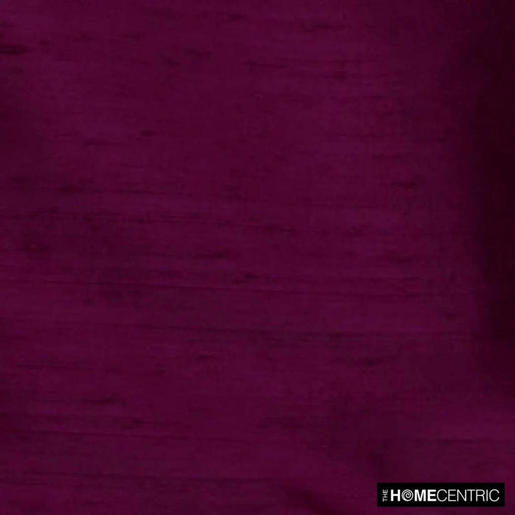 Burgundy 100% Pure Silk Dupioni Fabric By The Metre