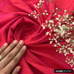 Pink, Orange 100% Pure Silk Dupioni Fabric By The Metre