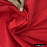 Blood Red 100% Pure Silk Dupioni Fabric By The Metre