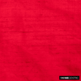 Blood Red 100% Pure Silk Dupioni Fabric By The Metre
