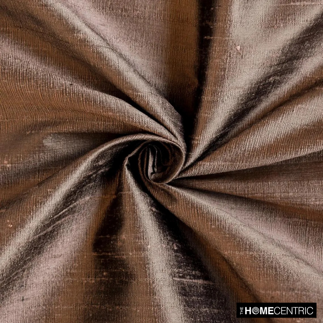Bronze 100% Pure Silk Fabric By The Metre