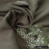 Taupe Green 100% Pure Silk Dupioni Fabric By The Metre