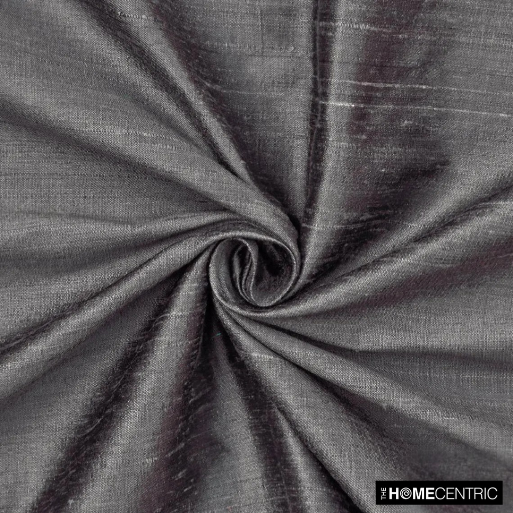 Charcoal Gray 100% Pure Silk Fabric By The Metre