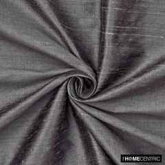Charcoal Gray 100% Pure Silk Fabric By The Metre