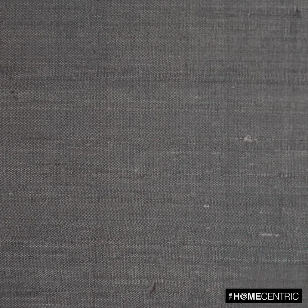 Charcoal Gray 100% Pure Silk Dupioni Fabric By The Metre