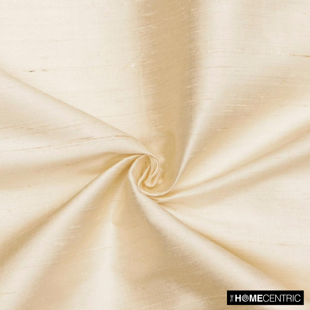 Cream 100% Pure Silk Fabric By The Metre