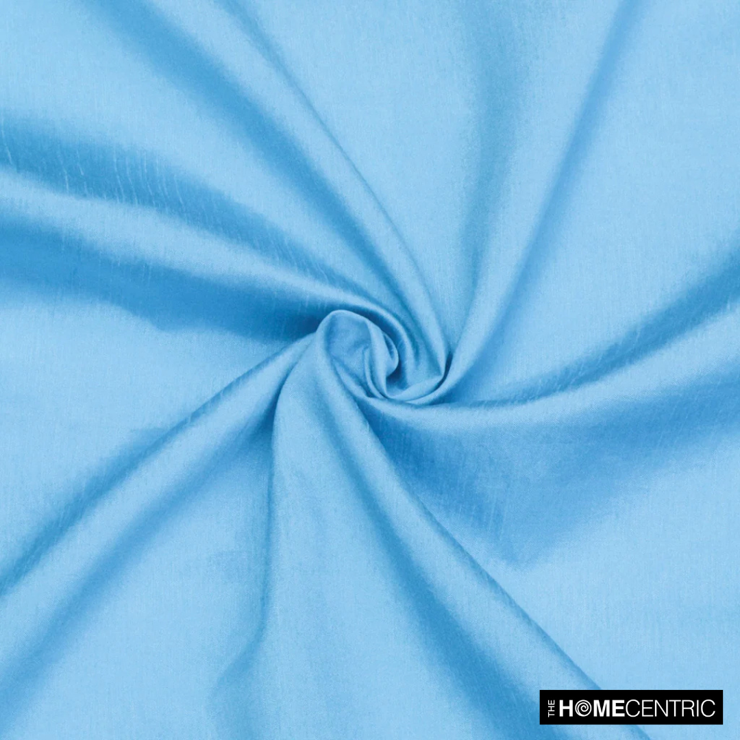 Light Aqua Blue Faux Silk Fabric By The Metre