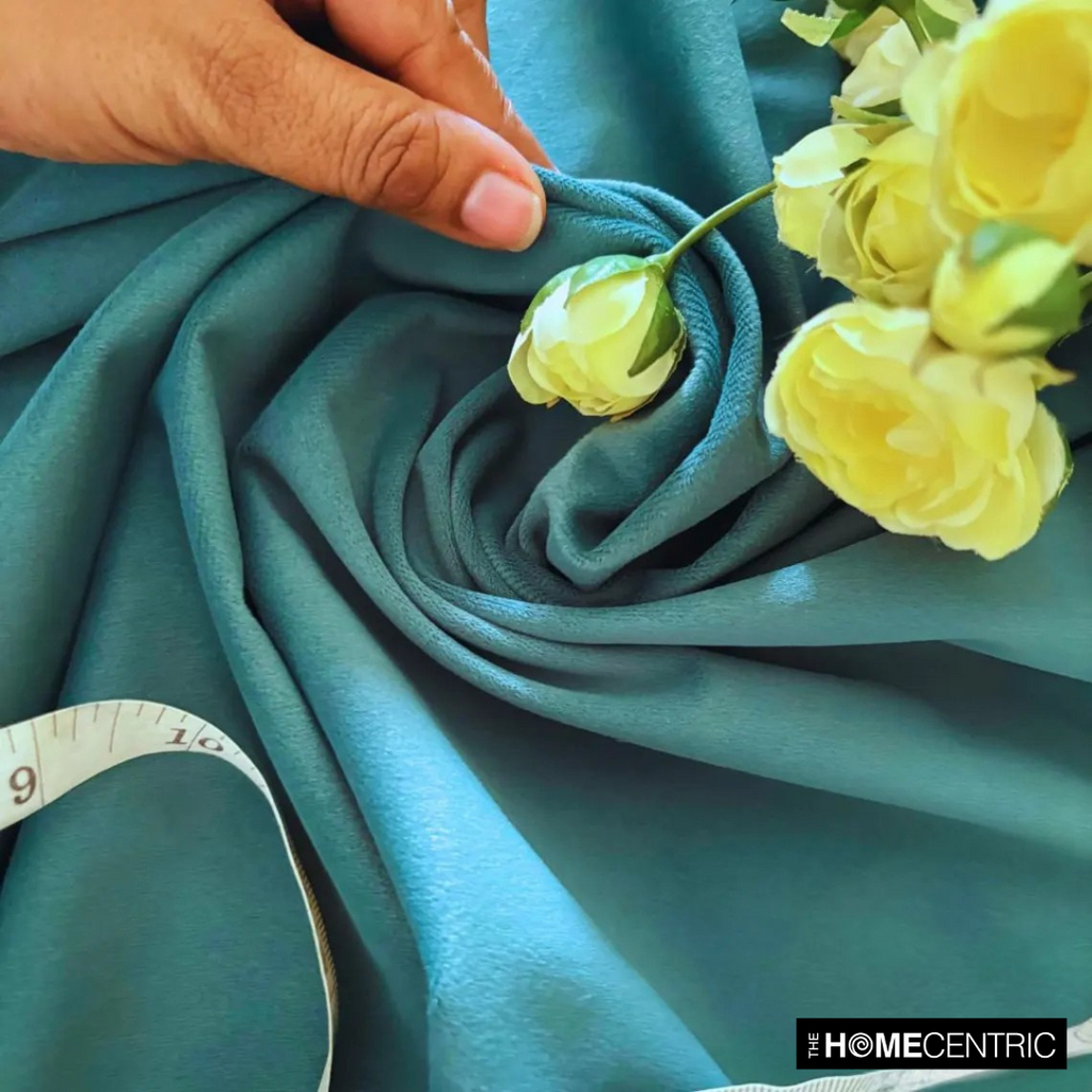 Teal Green High Quality Plush Velvet Fabric by the Metre, 1 Metre Green Velvet Fabric
