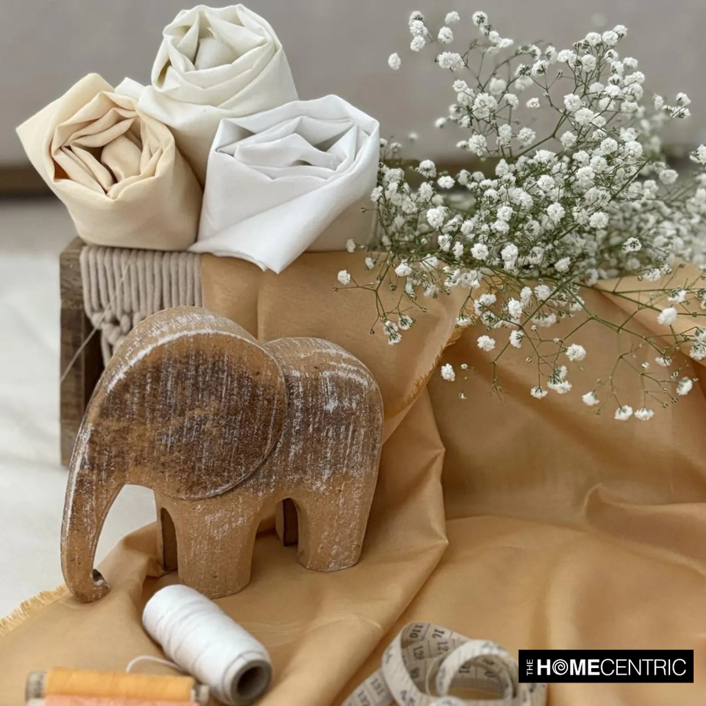 Champagne Art Silk / Faux Silk Fabric By The Metre