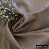 Champagne Brown Art Silk / Faux Silk Fabric By The Metre