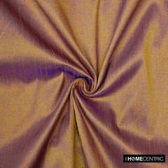 Gold And Purple Faux Silk Fabric By The Metre, 42 inches Gold And Purple Silk Fabric