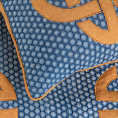 Denim Love - Cotton Blue Decorative Bed Runner and Cushion Cover