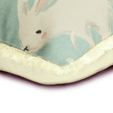 Bunny Hops - Powder Blue Cotton Lumbar Cushion Cover