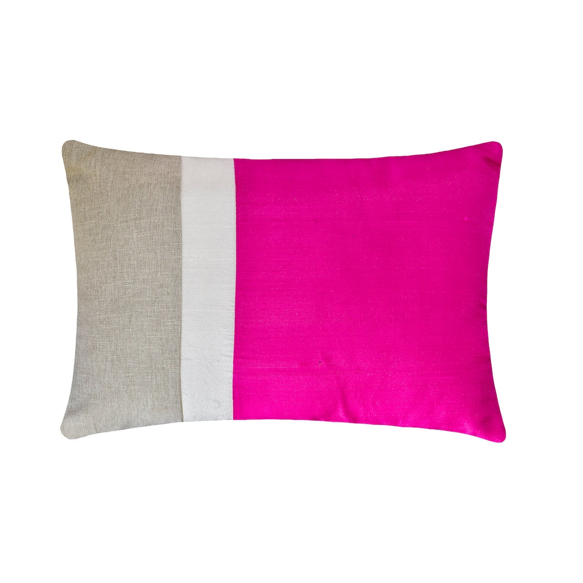 Fuchsia Silk Essence Lumbar Cushion Cover