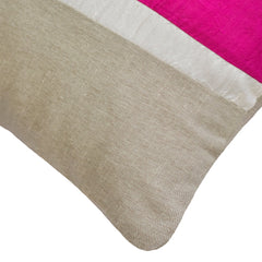 Fuchsia Silk Essence - Fuchsia Pink Silk Lumbar Cushion Cover