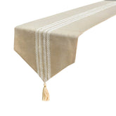 Lace Symphony - Beige Linen Decorative Table Runner