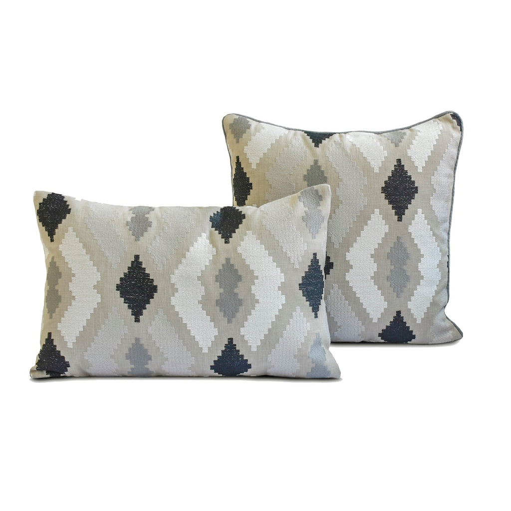 Stitch Story - Beige Linen Lumbar Cushion Cover