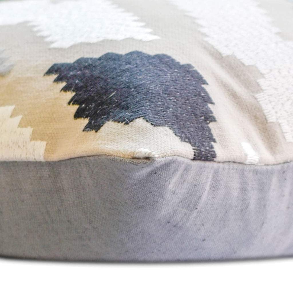 Stitch Story - Beige Linen Lumbar Cushion Cover