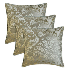 Damask Frost - Silver Burnout Velvet Throw Cushion Cover