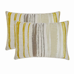 Pigment Puddle - Yellow Jacquard Lumbar Cushion Cover