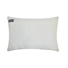 White Touch - White Art Silk Lumbar Cushion Cover