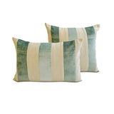 Swathe Ice - Blue Velvet Lumbar Cushion Cover