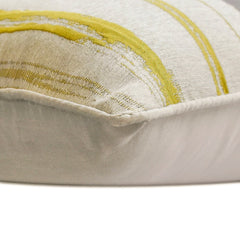 Pigment Puddle - Yellow Jacquard Lumbar Cushion Cover