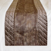 Bourbon Bliss - Velvet Brown Decorative Bed Runner and Cushion Cover