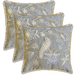 Ava Gray - Gray Cotton Linen Throw Cushion Cover