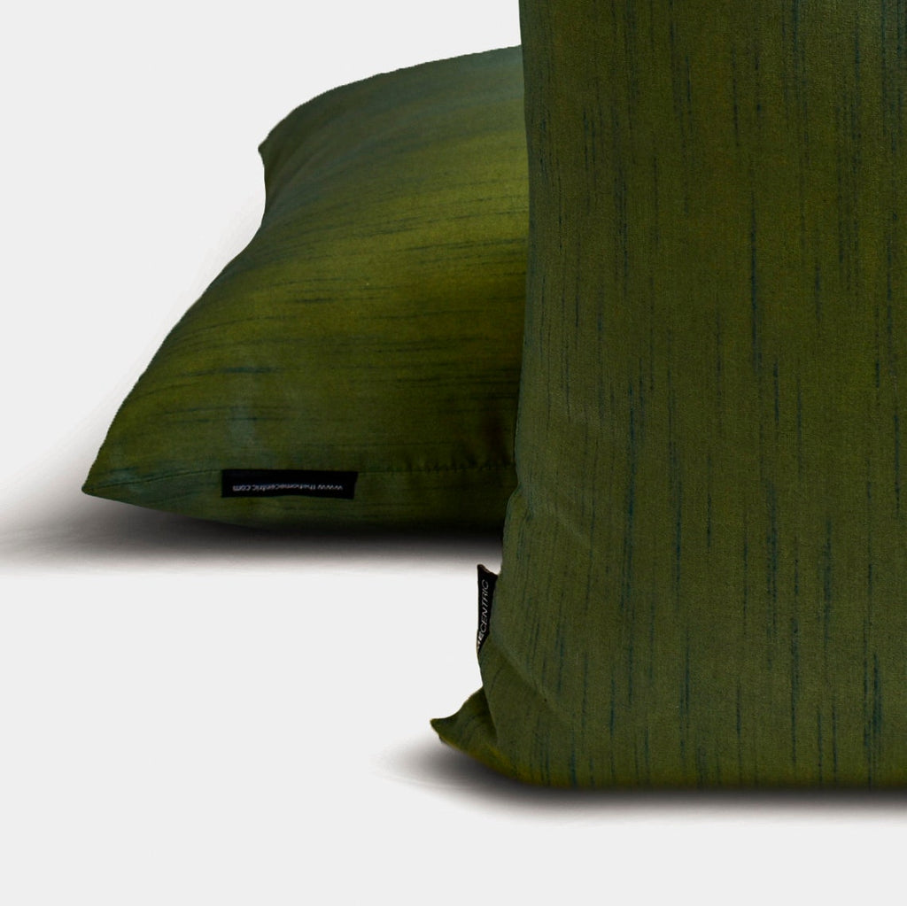 Teal And Yellow Luxury - Teal & Yellow Art Silk Throw Cushion Cover Pack of 2