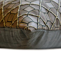 Nexus - Brown Jacquard Throw Cushion Cover