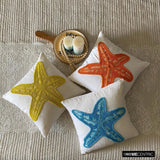 Starfish Makeover - White Cotton Linen Throw Cushion Cover